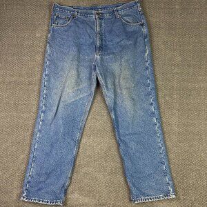 Carhartt B155 DST Relaxed Fit Fleece Lined Jeans Mens 42x32 Measures 41 x 31.5